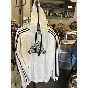 Vintage 90s Adidas Pullover Hoodie Sweatshirt Size Medium USA 22x29